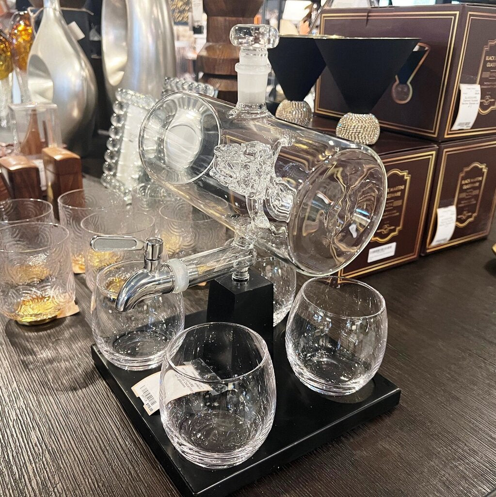 Motorcycle Decanter with 4 Glasses - Wine Savant