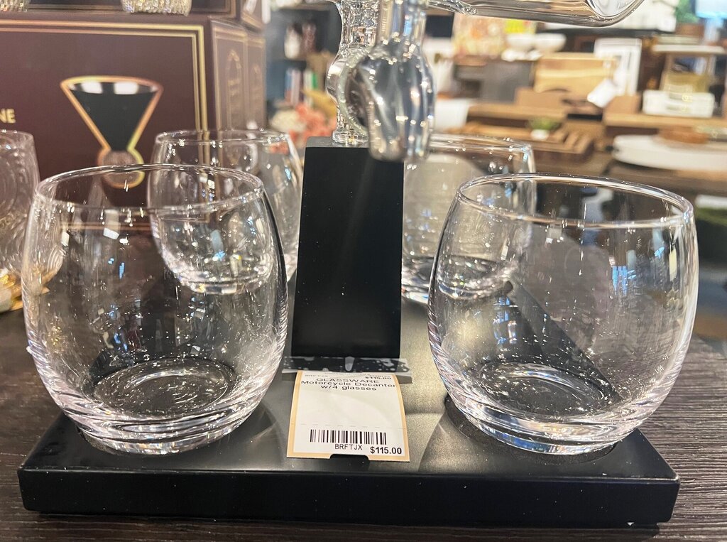 Motorcycle Decanter with 4 Glasses - Wine Savant