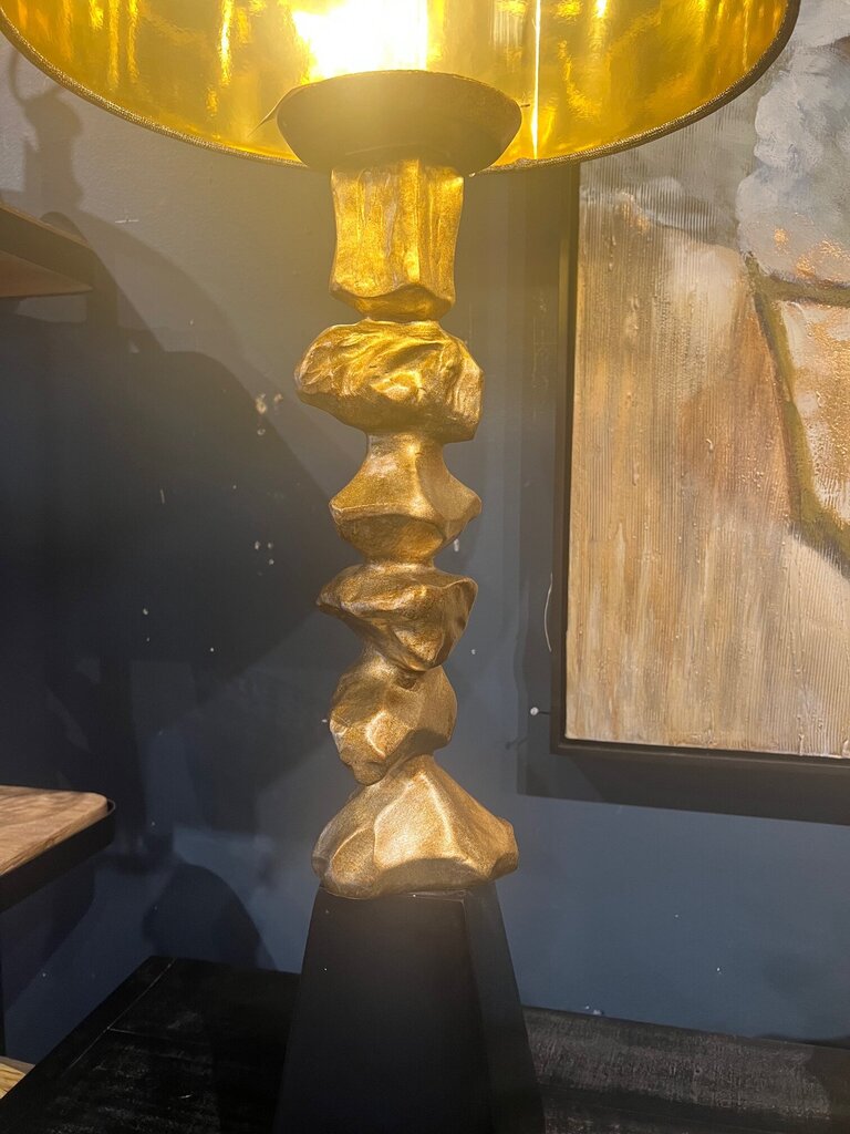 Vintage Gold & Black Table Lamp