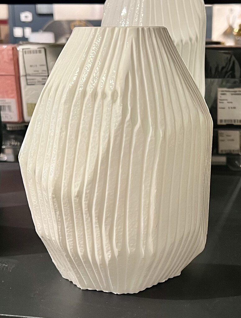 White Aggie Vase