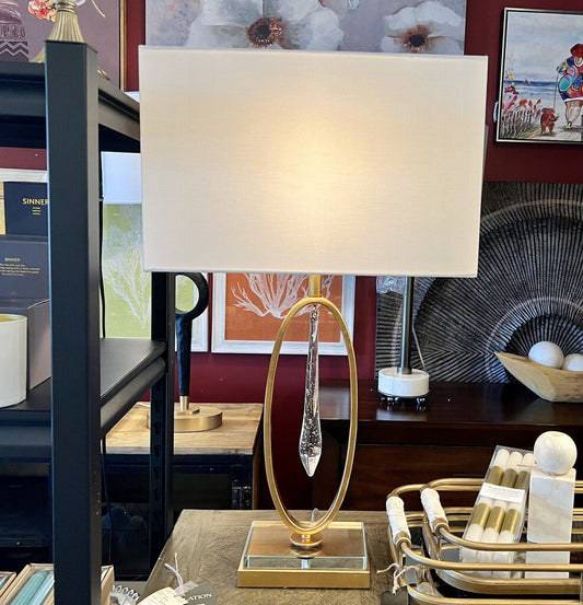 Gold Tear Drop Lamp