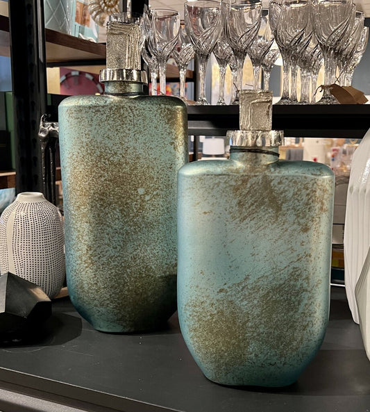 Glass Bottles, Set Of 2