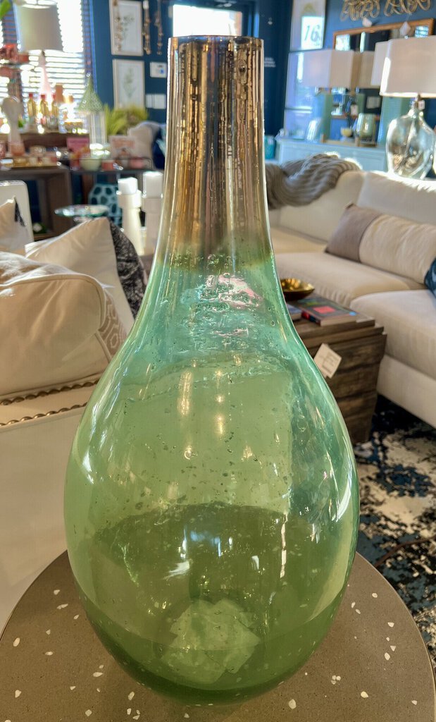 Green Glass Vase