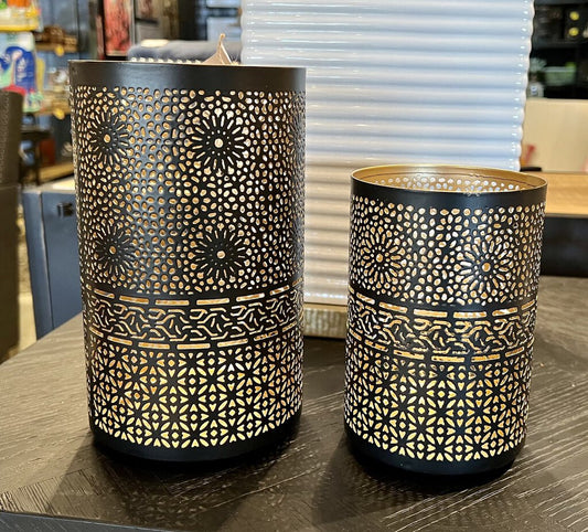 Candle Holder, Set Of 2, 8" high & 6" high