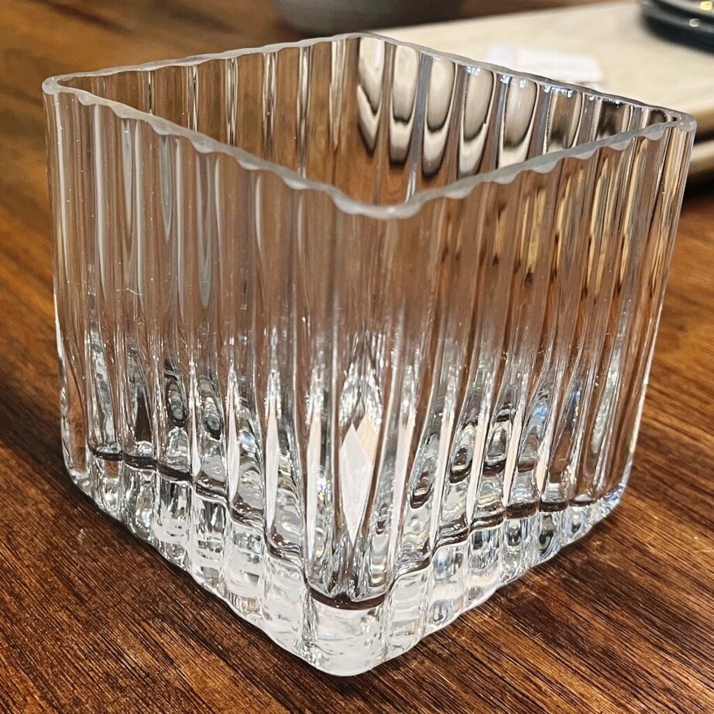 Square Clear Glass Vase
