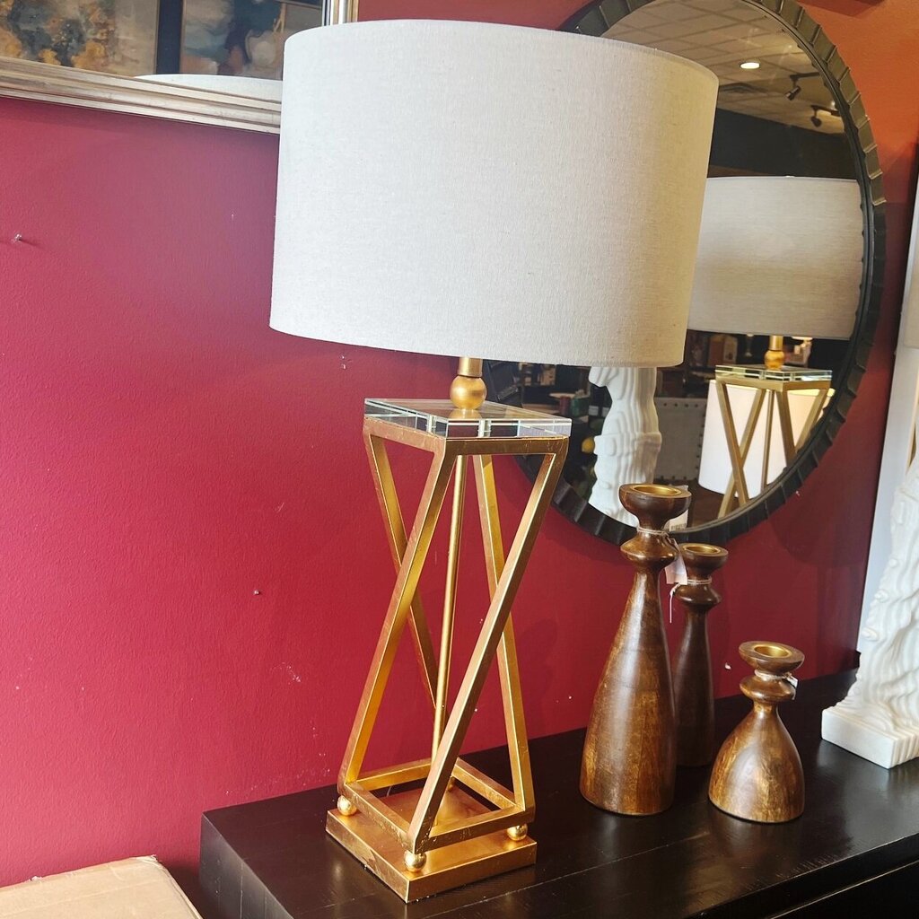 Gold & Crystal Table Lamp