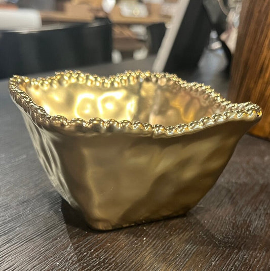 Pampa Bay Gold Square Snack Bowl