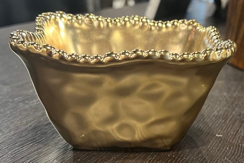 Pampa Bay Gold Square Snack Bowl