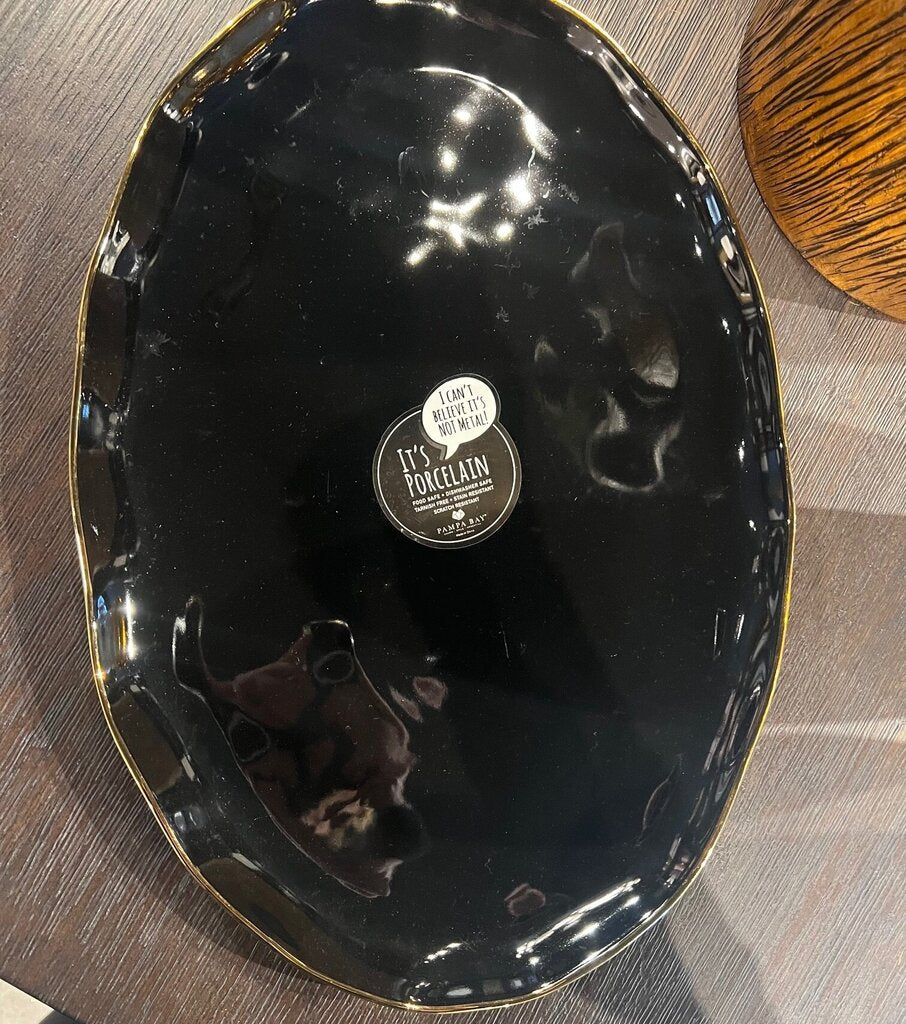 Pampa Bay Black & Gold Serving Platter