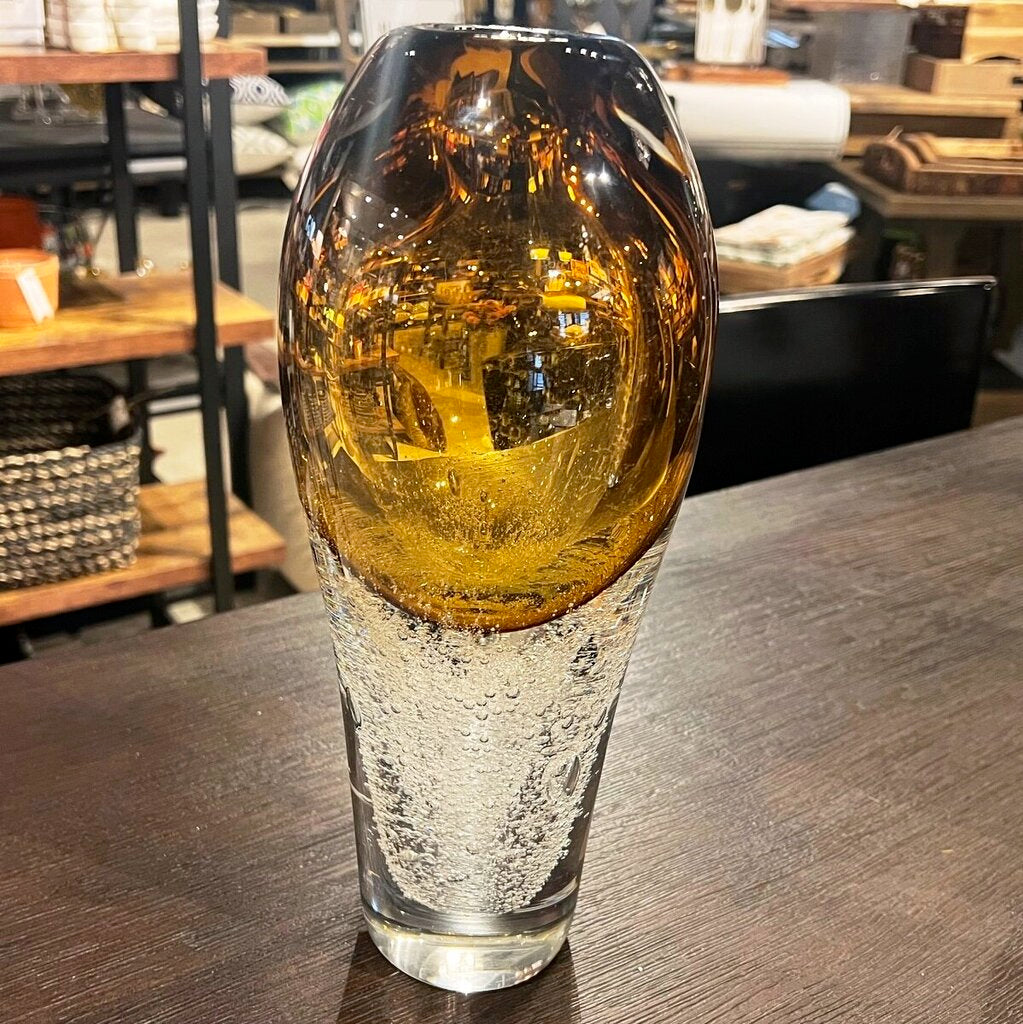 Amber Glass Vase