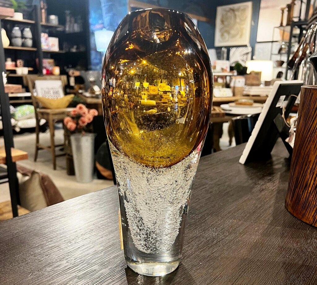 Amber Glass Vase