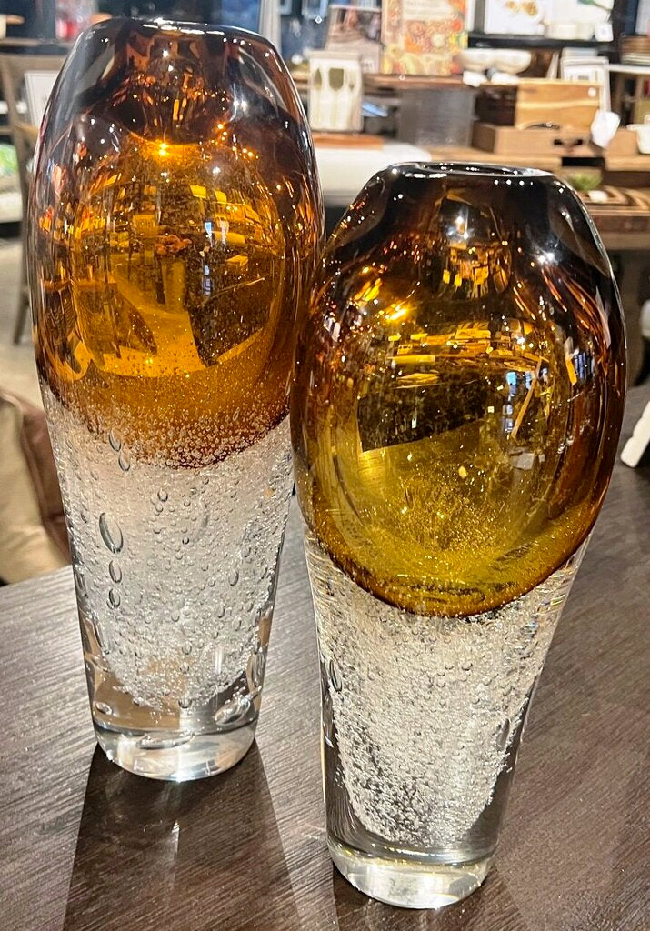 Amber Glass Vase