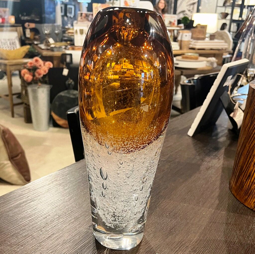 Amber Glass Vase