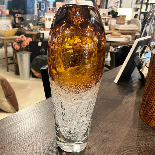 Amber Glass Vase
