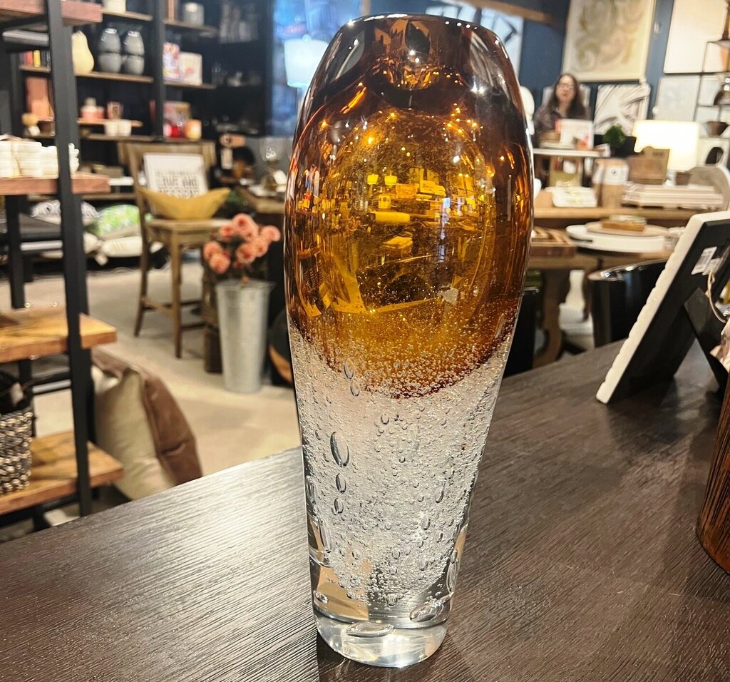 Amber Glass Vase