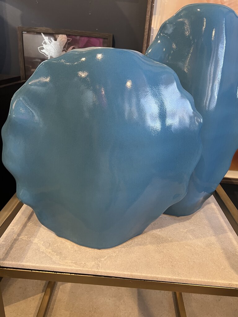 Ruffled Feathers Blue Vases - Set of 2