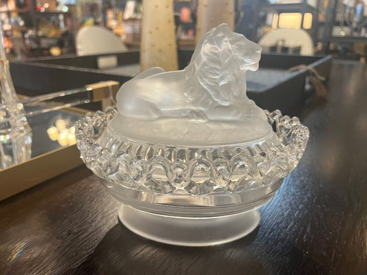 Lion Crystal Candy Dish