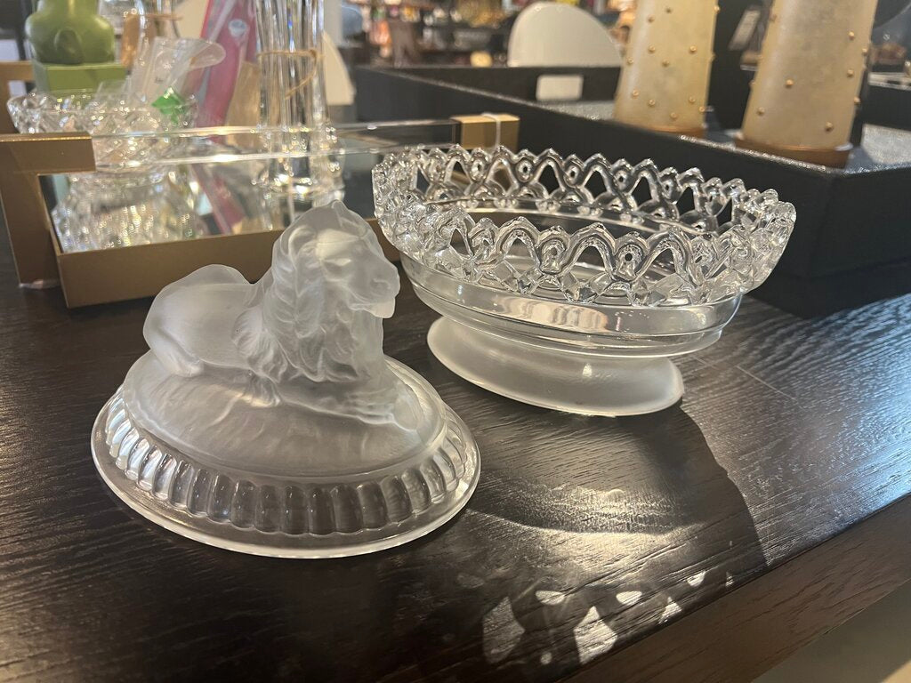 Lion Crystal Candy Dish
