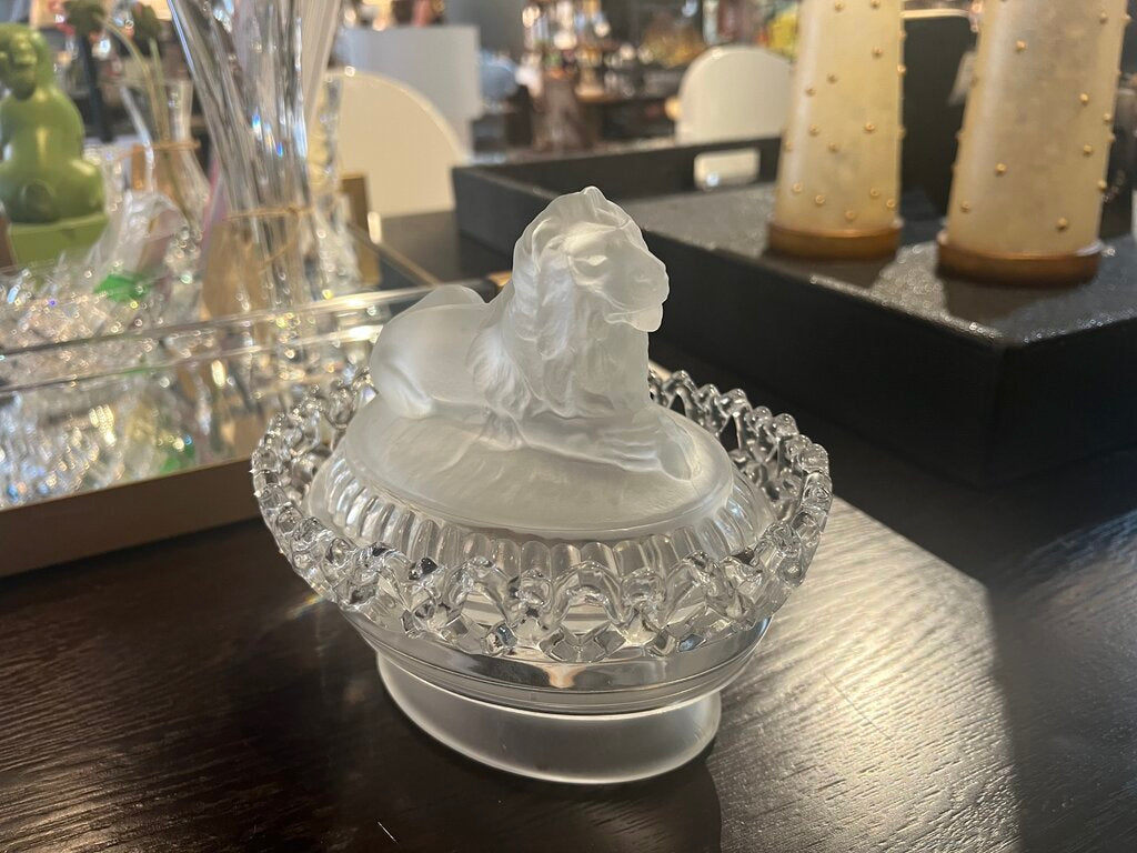 Lion Crystal Candy Dish