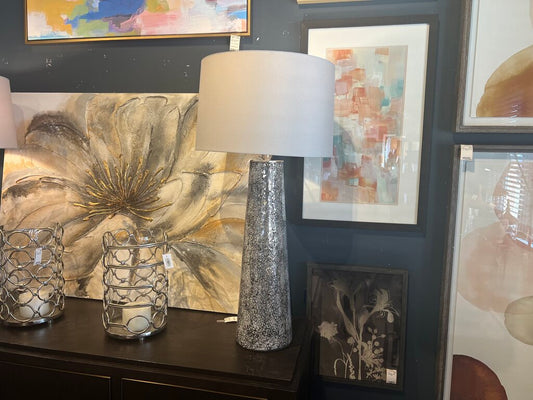 Crackled Glass Lamp
