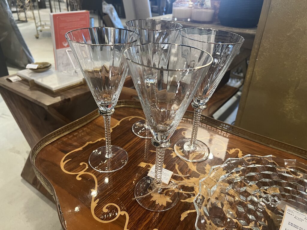 Crystal Wine Glasses - Set of 4