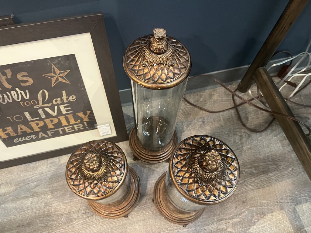 Glass Canisters - Set of 3