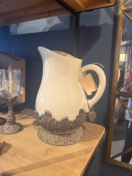 Cream Pitcher with Base