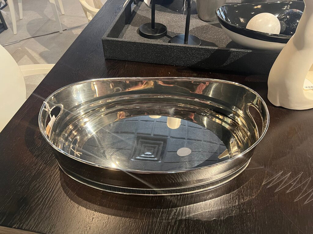 Leather Silver Tray