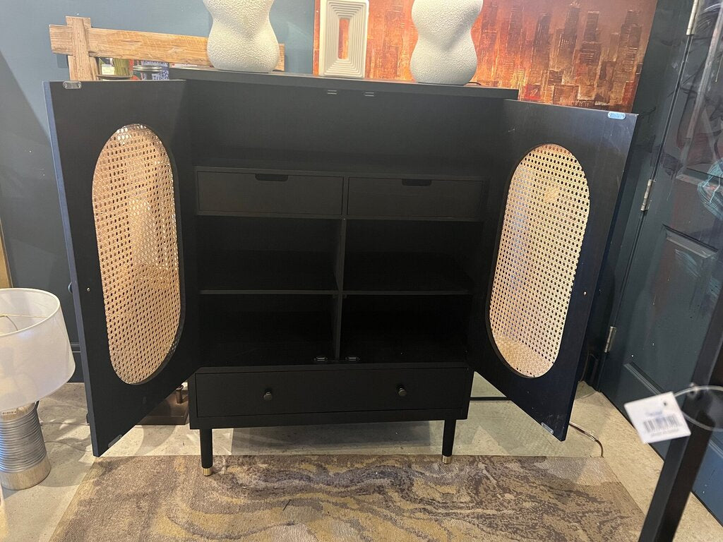 Ebony Wood & Ivory Cabinet