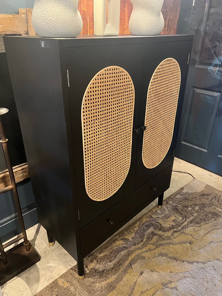 Ebony Wood & Ivory Cabinet