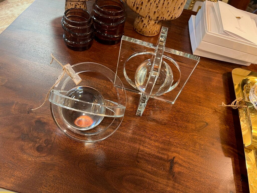 Crystal Paperweights - Set of 2